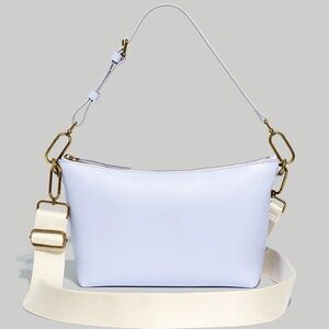 New MADEWELL The Leather Carabiner Crossbody Sling Bag in Distant Peri